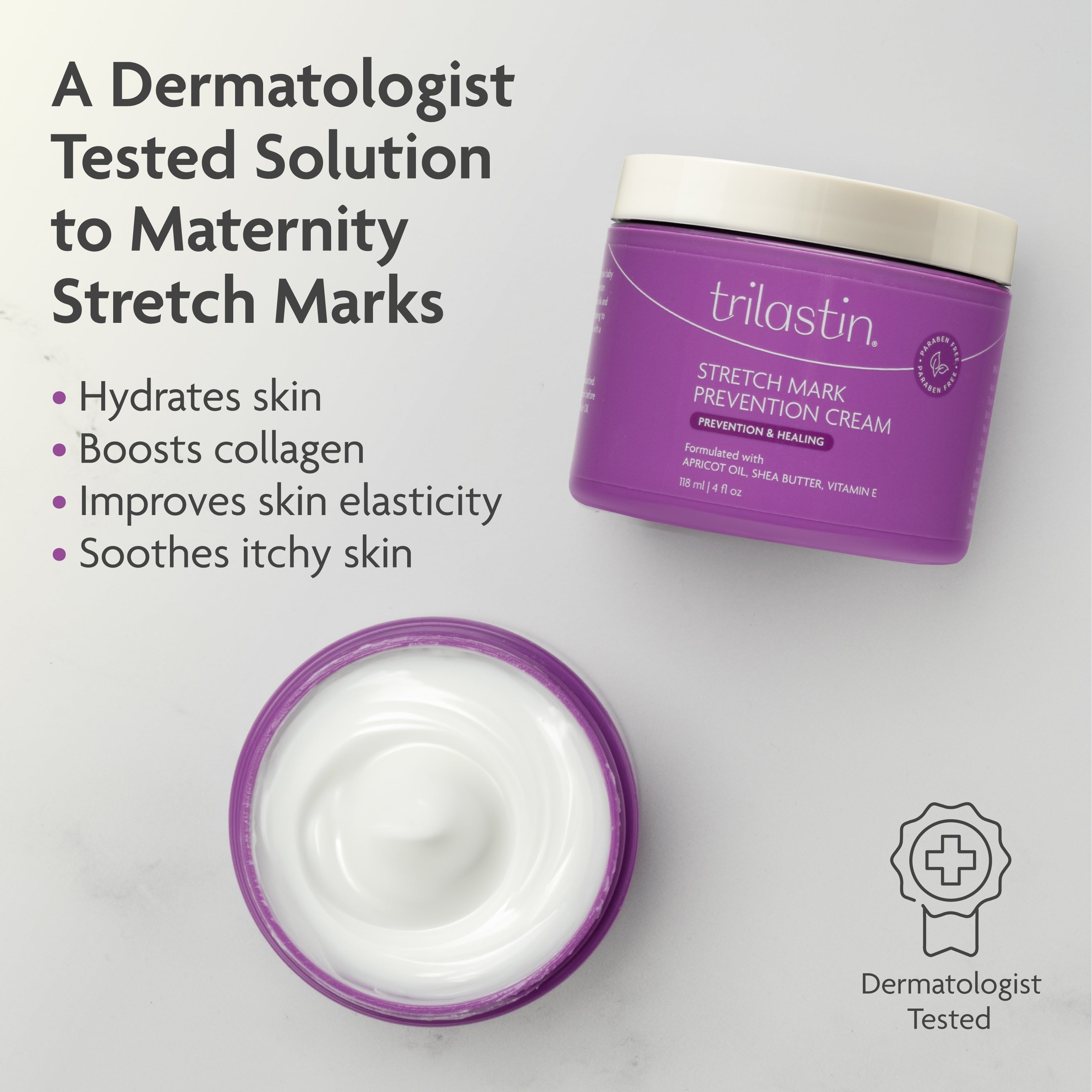 TriLASTIN Maternity Stretch Mark Prevention Cream - 2-pack