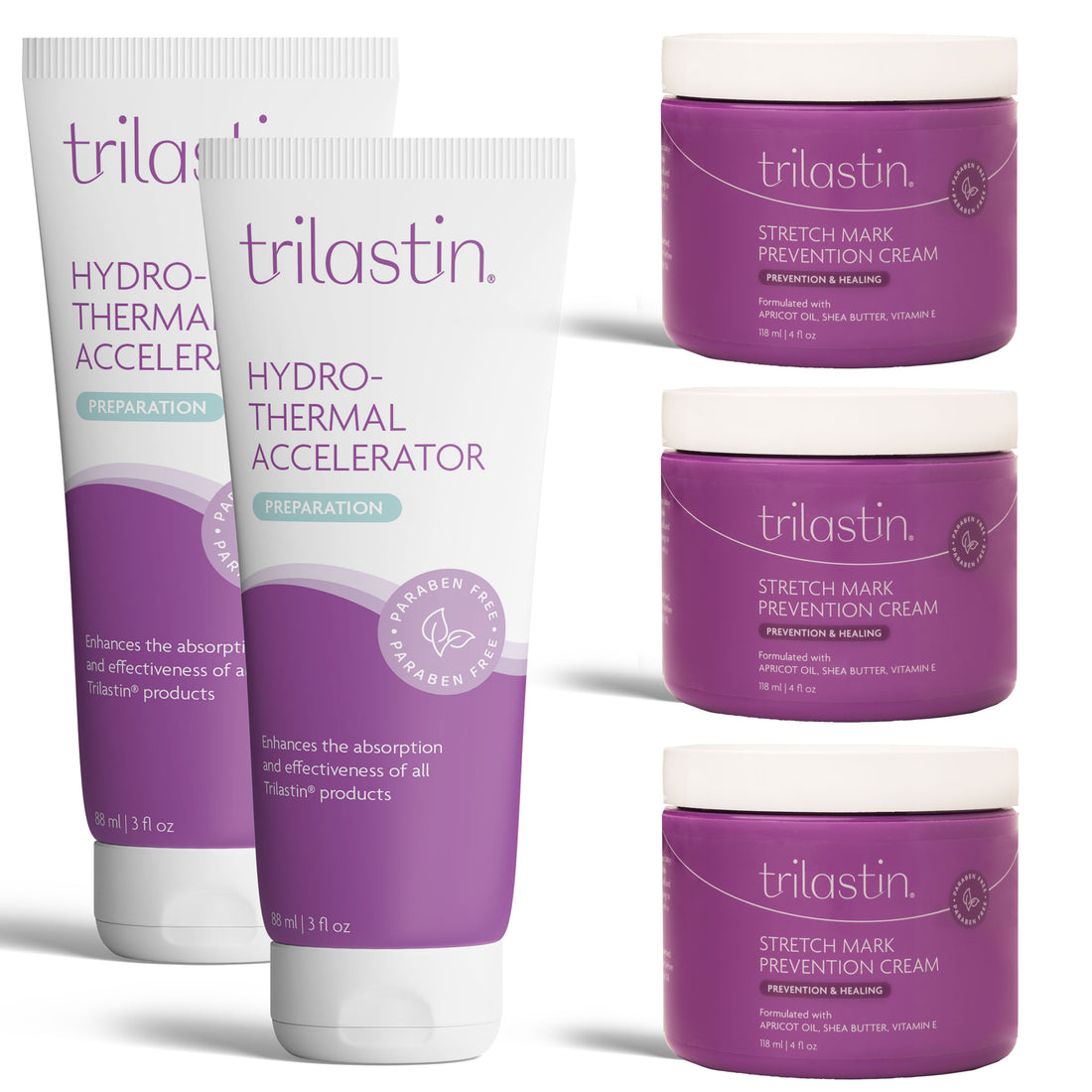 TriLASTIN Stretch Mark Prevention Hydration Duo - 3 month supply - TriLASTIN