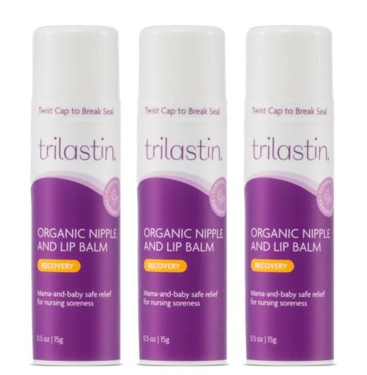 TriLASTIN Organic Nipple &amp; Lip Balm (3 Pack)