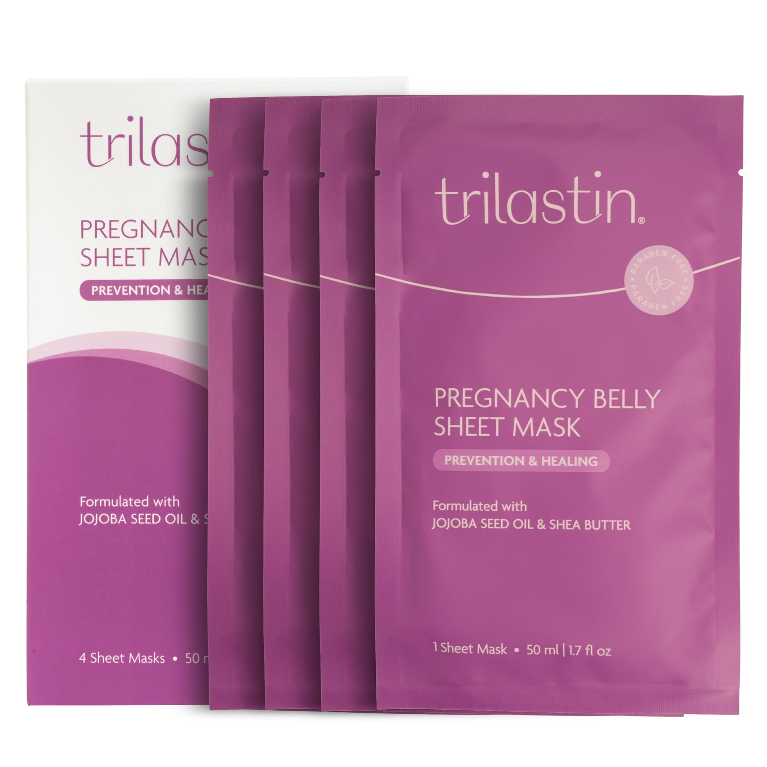 TriLASTIN Belly Masks for Pregnant Women - 4 Pack