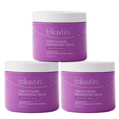 TriLASTIN Maternity Stretch Mark Prevention Cream - Trimester 3-pack